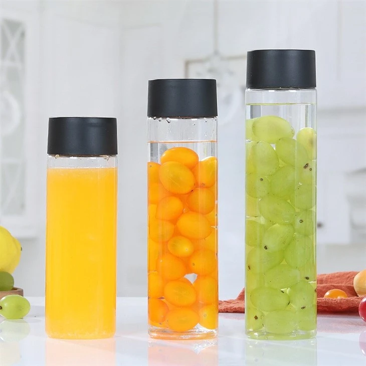 Clear Round PET Juice Beverage Bottle high quality
