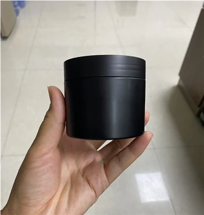 Plastic Pet Matte Black Jar For Face Cream Jar