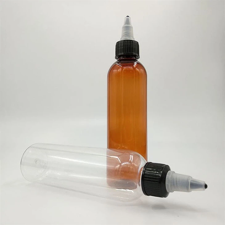 PET Empty Bottle With Plastic Pin Sharp Mouth Cap Bottle